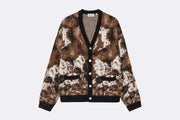 Cardigan Carhartt WIP Merton Cardigan Wild Dog Jacquard marron para hombre